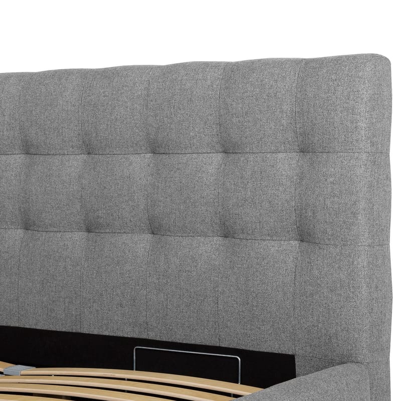 Seng HOME4YOU Leena 160x200 cm Grå - Grå - Møbler - Senge - Sengeramme & sengestel