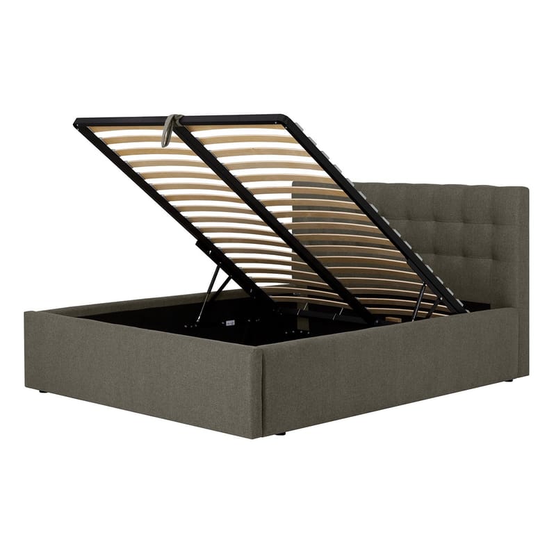 Seng HOME4YOU Leena 160x200 cm Mørk beige - Mørk beige - Møbler - Senge - Sengeramme & sengestel