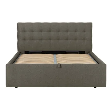 Seng HOME4YOU Leena 160x200 cm Mørk beige - Mørk beige - Møbler - Senge - Sengeramme & sengestel