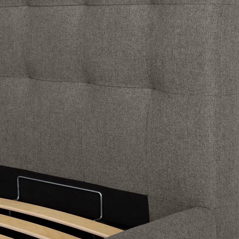 Seng HOME4YOU Leena 160x200 cm Mørk beige - Mørk beige - Møbler - Senge - Sengeramme & sengestel