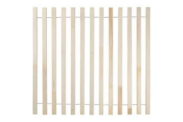 Seng med lamelbund Boisset - Brun/gummitræ, 160x200 cm - Møbler - Senge - Sengeramme & sengestel