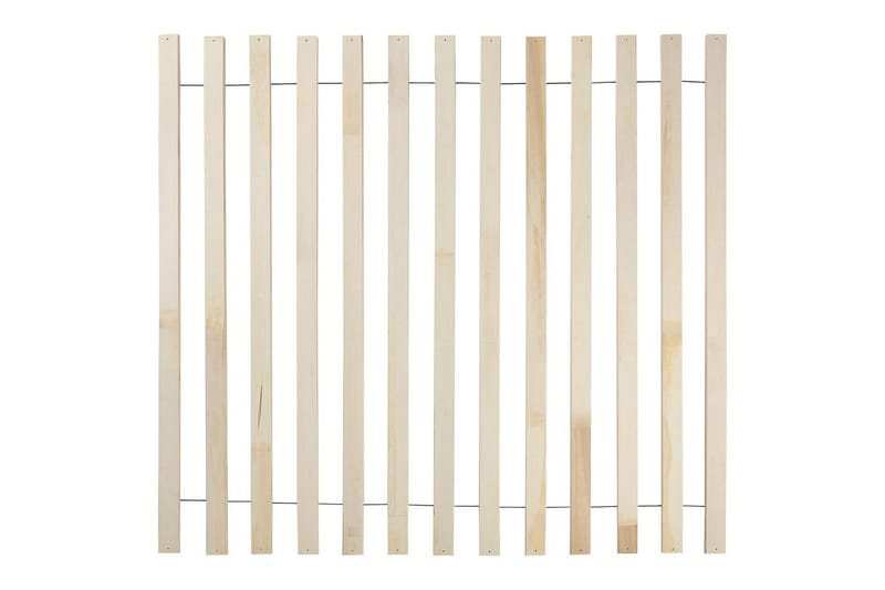 Seng med lamelbund Boisset - Brun/gummitræ, 160x200 cm - Møbler - Senge - Sengeramme & sengestel