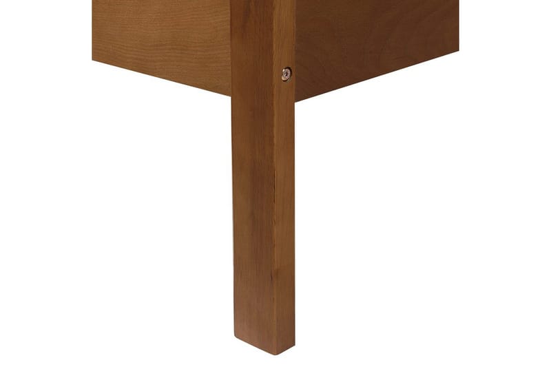 Seng med lamelbund Boisset - Brun/gummitræ, 160x200 cm - Møbler - Senge - Sengeramme & sengestel