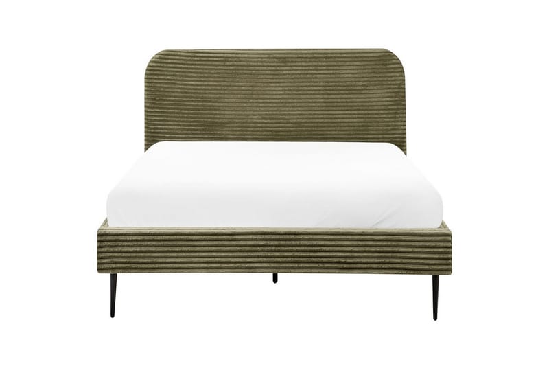 Seng med lamelbund Flayat - Grøn, Sort, 140x200 cm - Møbler - Senge - Sengeramme & sengestel