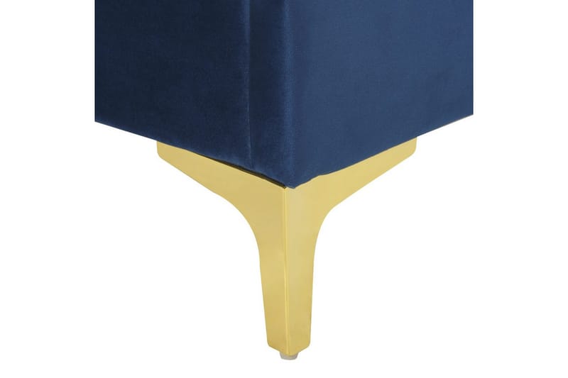 Seng med lamelbund Limoux - Blå, 140x200 cm - Møbler - Senge - Sengeramme & sengestel