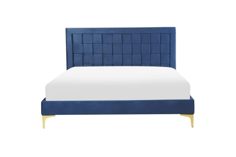 Seng med lamelbund Limoux - Blå, 140x200 cm - Møbler - Senge - Sengeramme & sengestel