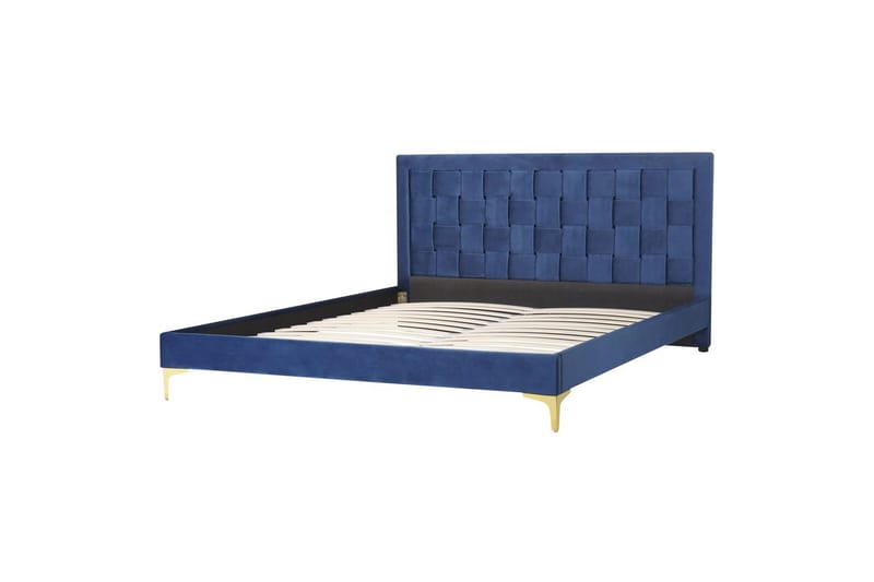 Seng med lamelbund Limoux, Blå, 160x200 cm