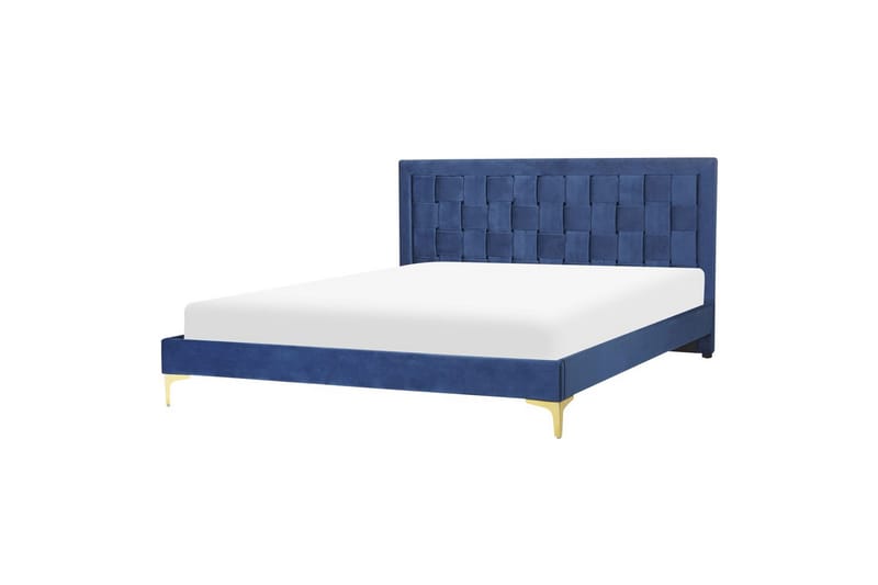 Seng med lamelbund Limoux - Blå, 160x200 cm - Møbler - Senge - Sengeramme & sengestel