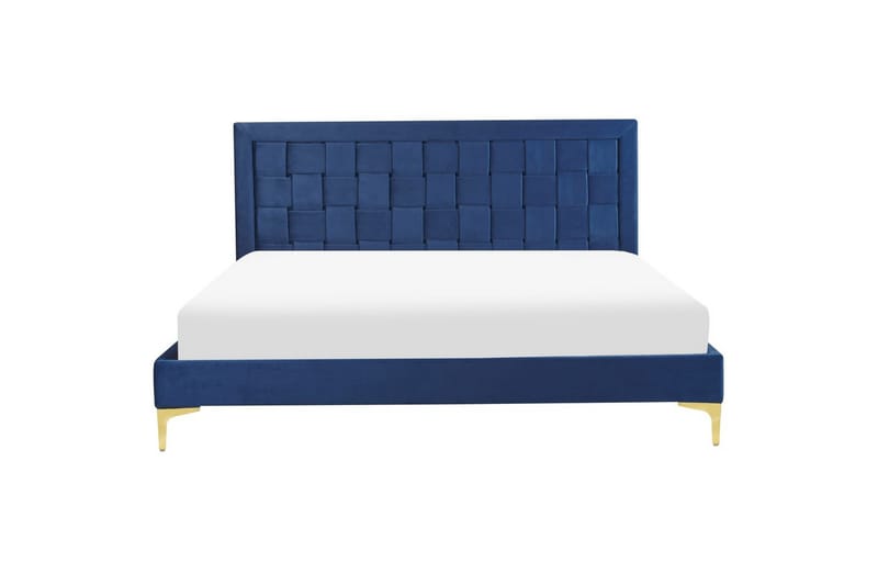 Seng med lamelbund Limoux - Blå, 160x200 cm - Møbler - Senge - Sengeramme & sengestel