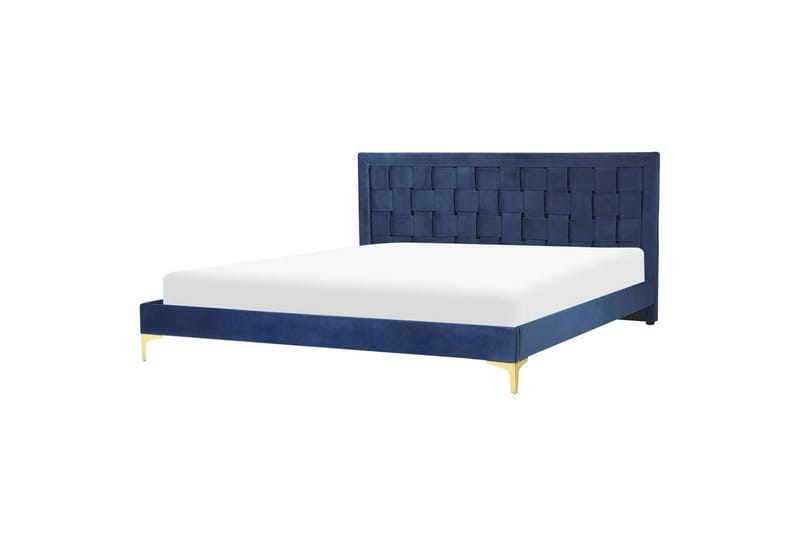 Seng med lamelbund Limoux - Blå, 180x200 cm - Møbler - Senge - Sengeramme & sengestel