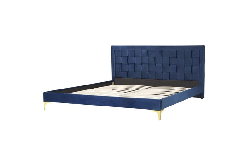 Seng med lamelbund Limoux - Blå, 180x200 cm - Møbler - Senge - Sengeramme & sengestel