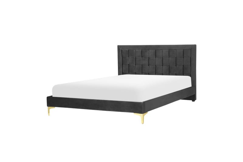 Seng med lamelbund Limoux - Sort, 140x200 cm - Møbler - Senge - Sengeramme & sengestel