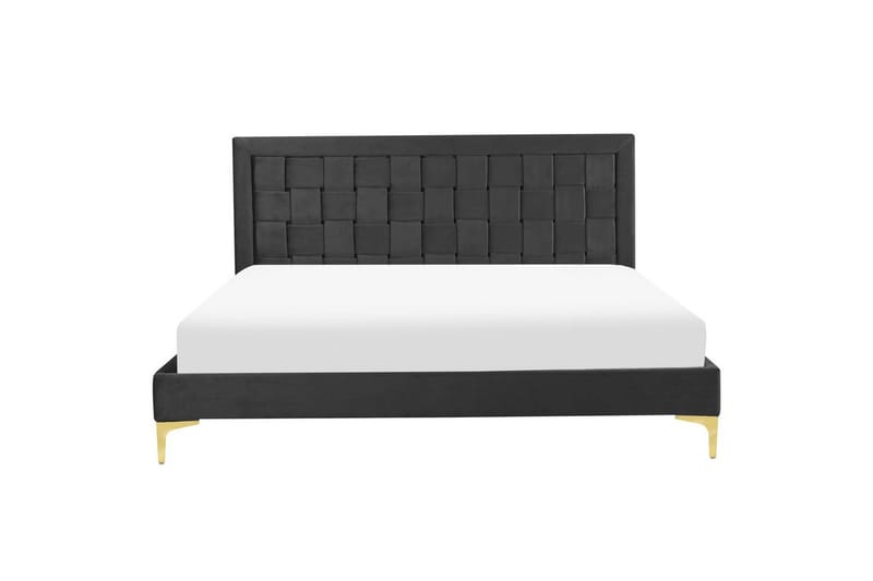 Seng med lamelbund Limoux - Sort, 160x200 cm - Møbler - Senge - Sengeramme & sengestel