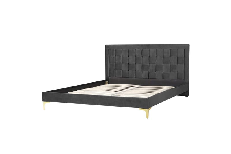 Seng med lamelbund Limoux - Sort, 160x200 cm - Møbler - Senge - Sengeramme & sengestel