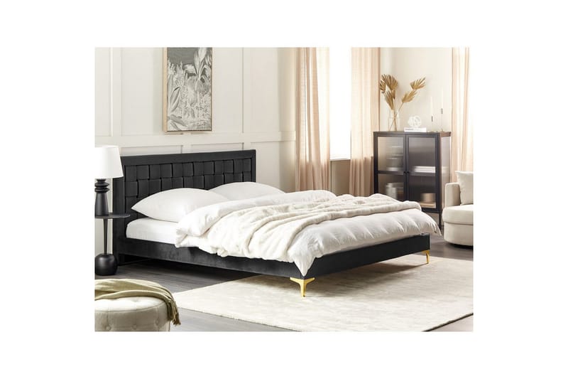 Seng med lamelbund Limoux - Sort, 180x200 cm - Møbler - Senge - Sengeramme & sengestel