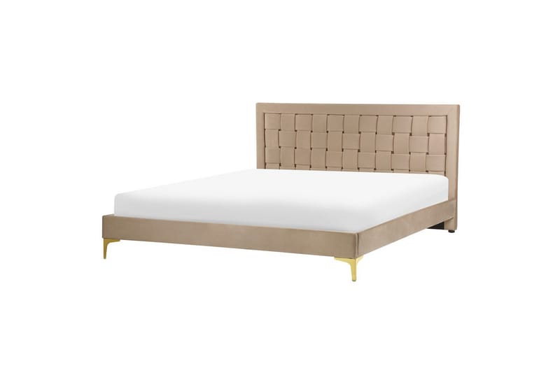 Seng med lamelbund Limoux - Taupe, 160x200 cm - Møbler - Senge - Sengeramme & sengestel