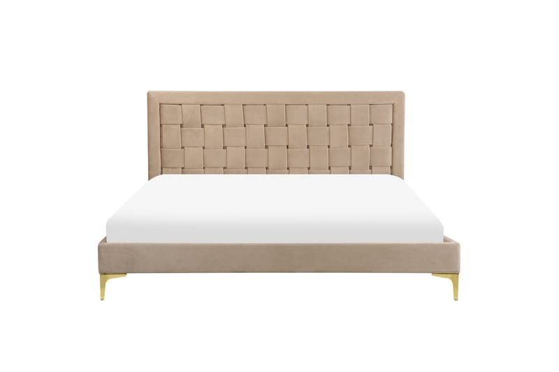 Seng med lamelbund Limoux - Taupe, 160x200 cm - Møbler - Senge - Sengeramme & sengestel