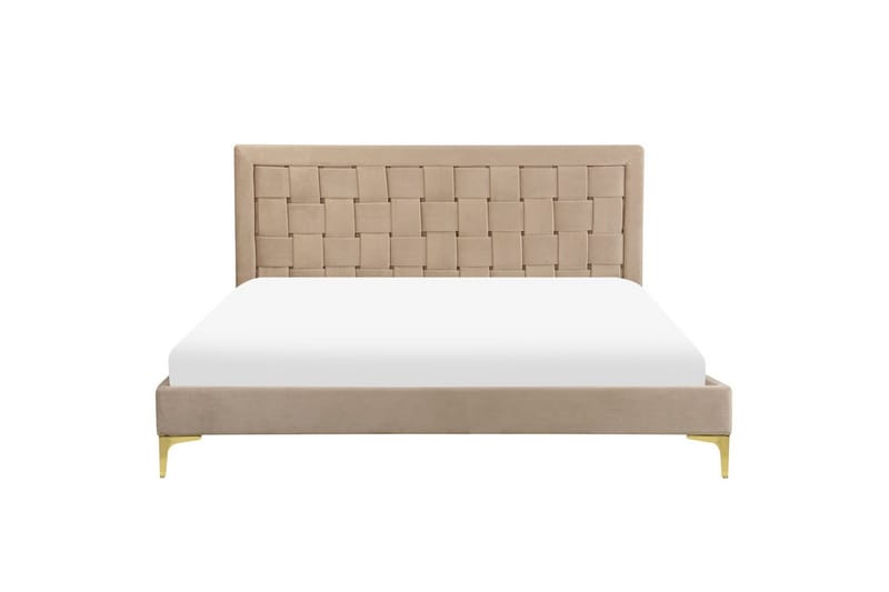 Seng med lamelbund Limoux - Taupe, 160x200 cm - Møbler - Senge - Sengeramme & sengestel