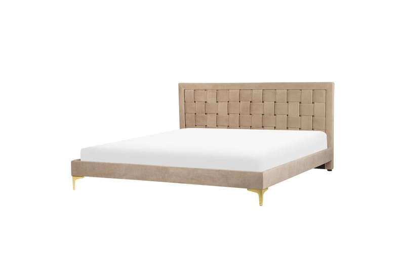 Seng med lamelbund Limoux - Taupe, 180x200 cm - Møbler - Senge - Sengeramme & sengestel