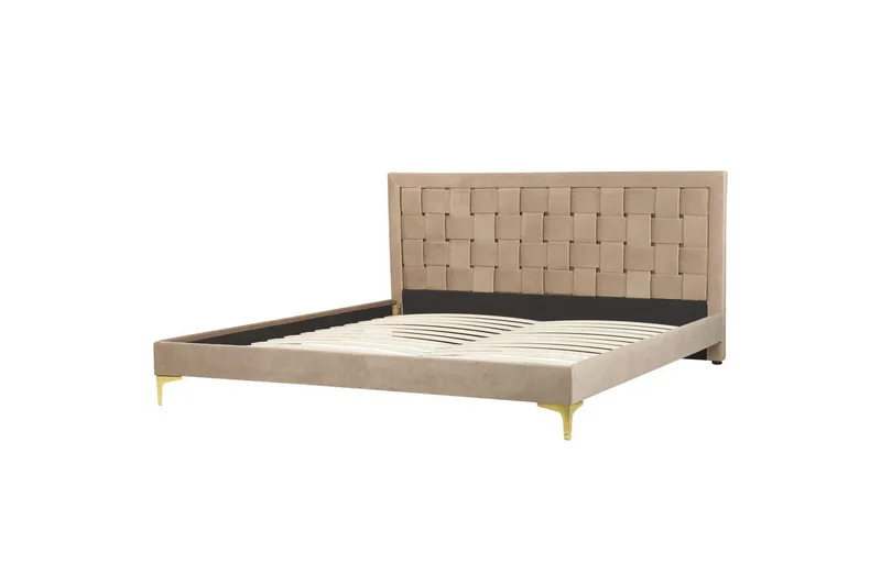 Seng med lamelbund Limoux - Taupe, 180x200 cm - Møbler - Senge - Sengeramme & sengestel