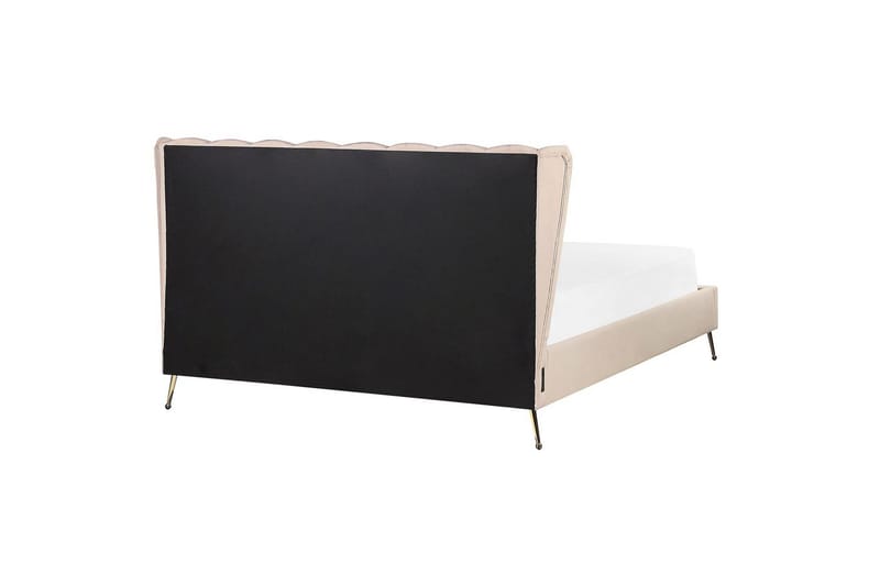 Seng med lamelbund Miribel - Beige, guld, 160x200 cm - Møbler - Senge - Sengeramme & sengestel
