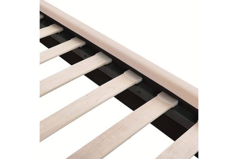 Seng med lamelbund Miribel - Beige, guld, 160x200 cm - Møbler - Senge - Sengeramme & sengestel