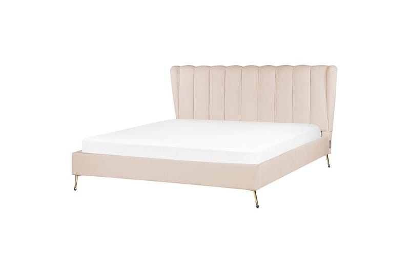 Seng med lamelbund Miribel - Beige, guld, 180x200 cm - Møbler - Senge - Sengeramme & sengestel