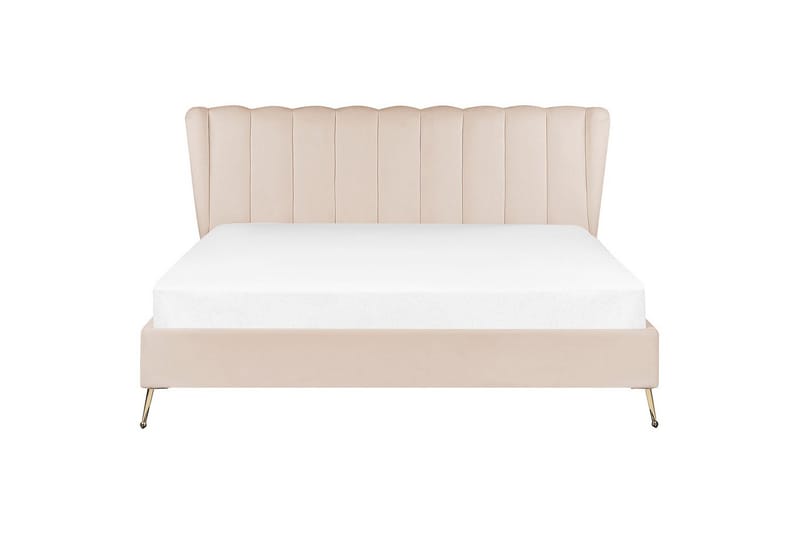 Seng med lamelbund Miribel - Beige, guld, 180x200 cm - Møbler - Senge - Sengeramme & sengestel