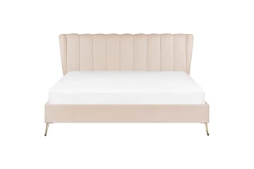 Seng med lamelbund Miribel - Beige, guld, 180x200 cm - Møbler - Senge - Sengeramme & sengestel