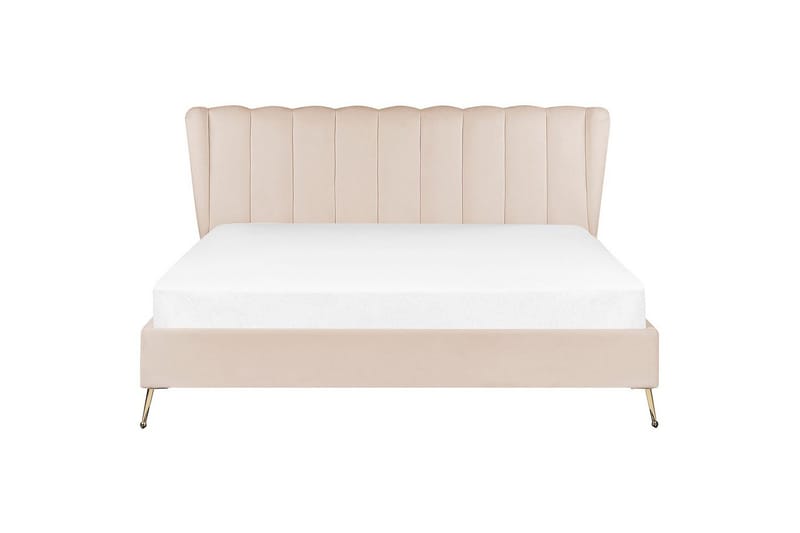 Seng med lamelbund Miribel - Beige, guld, 180x200 cm - Møbler - Senge - Sengeramme & sengestel