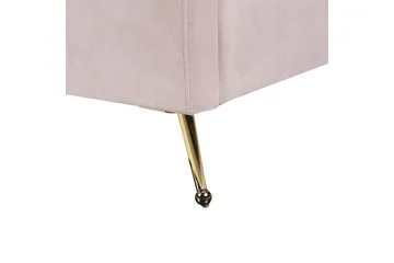 Seng med lamelbund Miribel - Rosa, guld, 140x200 cm - Møbler - Senge - Sengeramme & sengestel