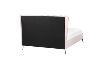 Seng med lamelbund Miribel - Rosa, guld, 140x200 cm - Møbler - Senge - Sengeramme & sengestel