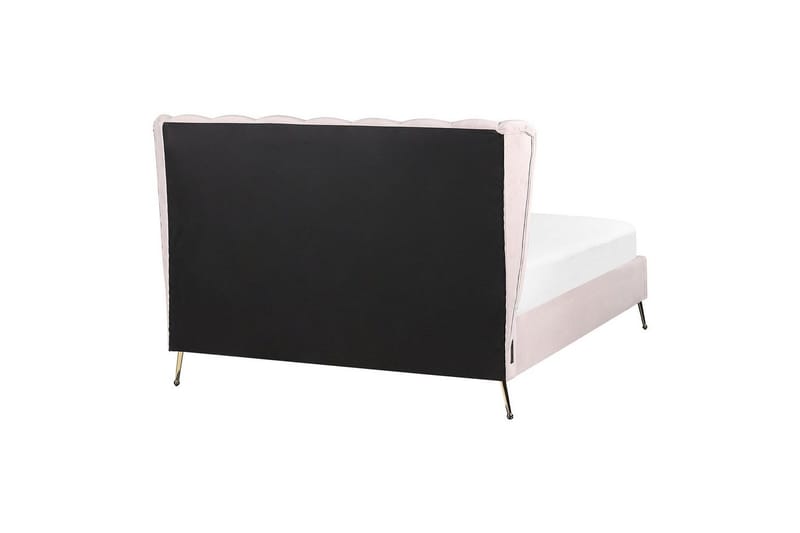 Seng med lamelbund Miribel - Rosa, guld, 140x200 cm - Møbler - Senge - Sengeramme & sengestel