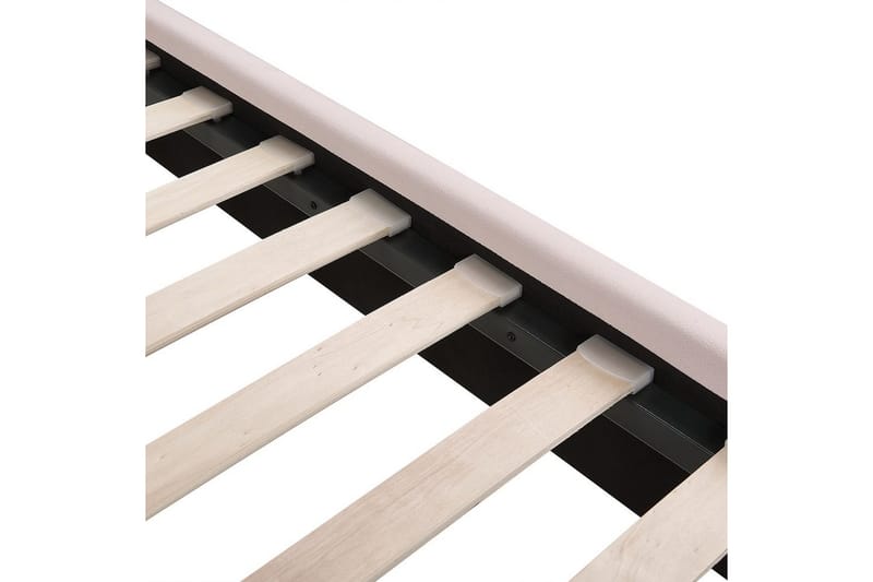 Seng med lamelbund Miribel - Rosa, guld, 140x200 cm - Møbler - Senge - Sengeramme & sengestel