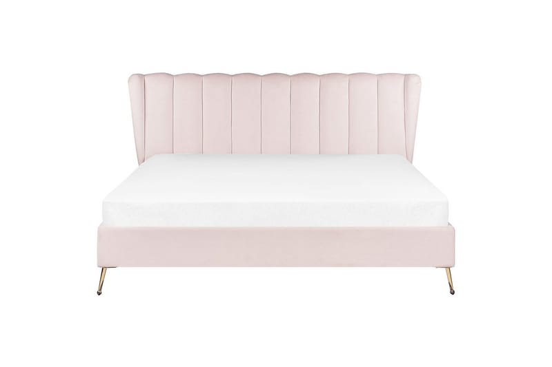 Seng med lamelbund Miribel - Rosa, guld, 180x200 cm - Møbler - Senge - Sengeramme & sengestel