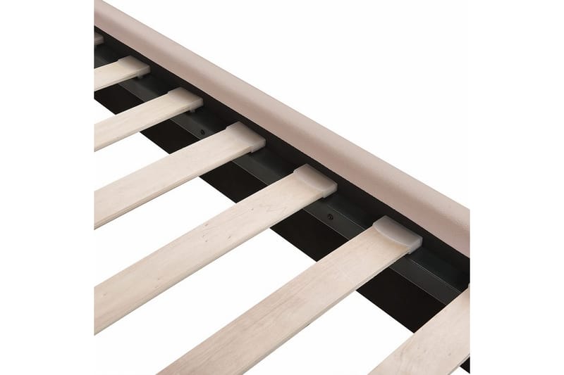 Seng med lamelbund Miribel - Taupe, guld, 140x200 cm - Møbler - Senge - Sengeramme & sengestel