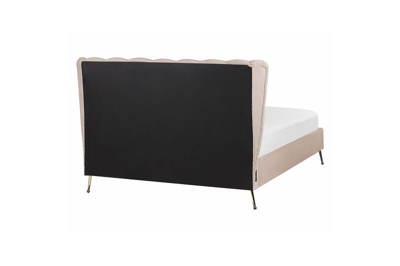 Seng med lamelbund Miribel - Taupe, guld, 140x200 cm - Møbler - Senge - Sengeramme & sengestel