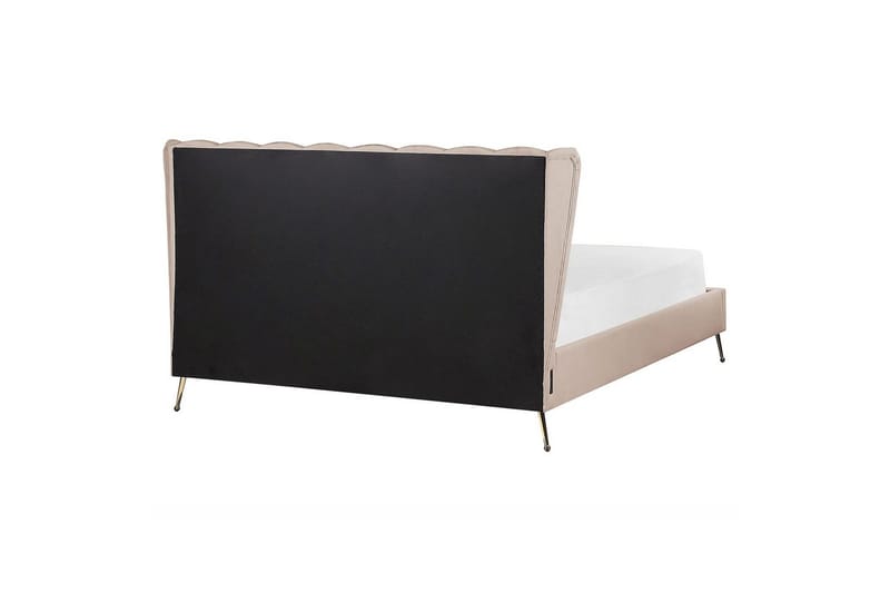 Seng med lamelbund Miribel - Taupe, guld, 160x200 cm - Møbler - Senge - Sengeramme & sengestel