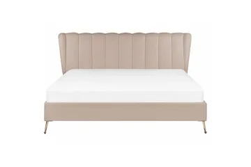 Seng med lamelbund Miribel - Taupe, guld, 180x200 cm - Møbler - Senge - Sengeramme & sengestel