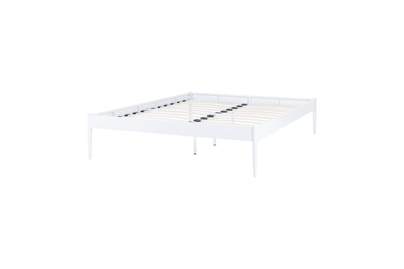 Seng med lamelbund Vaurs, Hvid, 140x200 cm