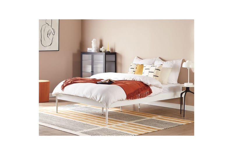 Seng med lamelbund Vaurs - Hvid, 140x200 cm - Møbler - Senge - Sengeramme & sengestel
