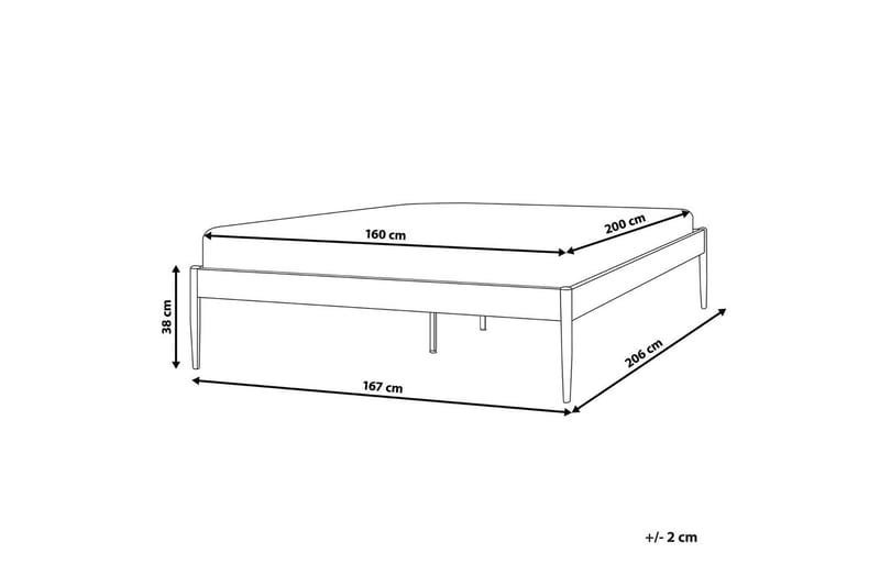 Seng med lamelbund Vaurs - Hvid, 160x200 cm - Møbler - Senge - Sengeramme & sengestel