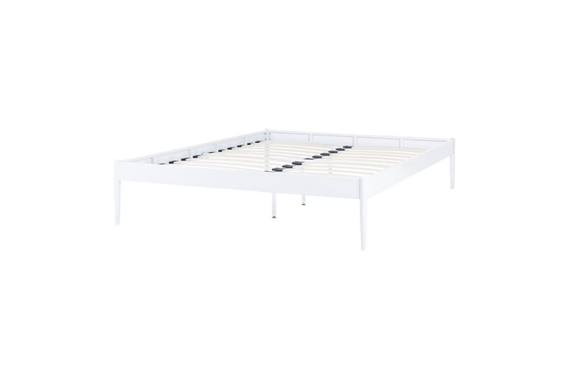 Seng med lamelbund Vaurs, Hvid, 160x200 cm