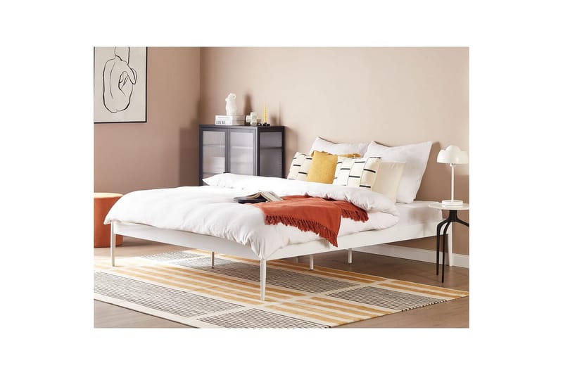 Seng med lamelbund Vaurs - Hvid, 180x200 cm - Møbler - Senge - Sengeramme & sengestel