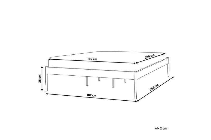 Seng med lamelbund Vaurs - Sort, 180x200 cm - Møbler - Senge - Sengeramme & sengestel