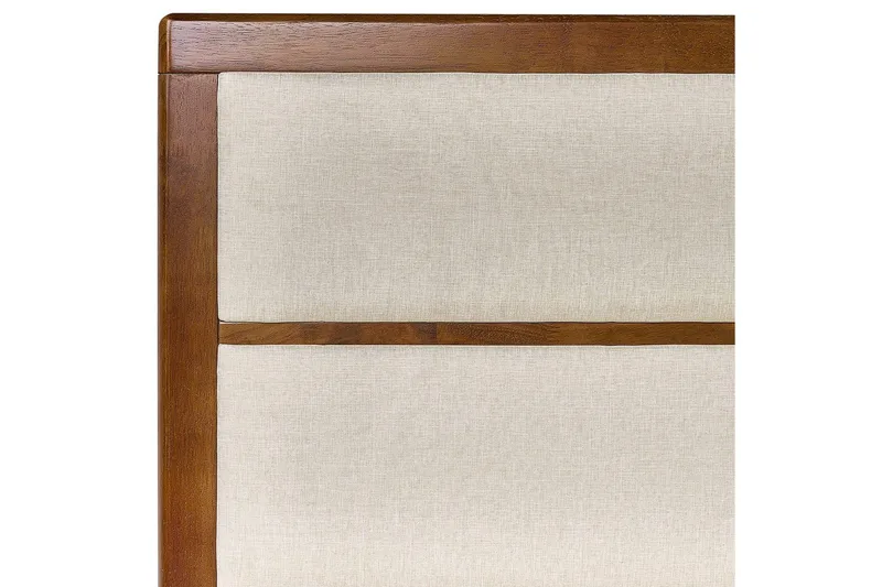 Seng med lamelbund Poissy - Mørkt træ, beige, 160x200 cm - Møbler - Senge - Sengeramme & sengestel