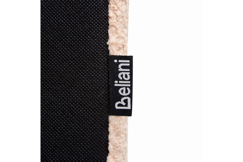 Seng med lamelramme Albi - Beige, sort/Bouclé, 140x200 cm - Møbler - Senge - Sengeramme & sengestel