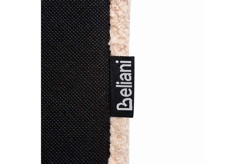 Seng med lamelramme Albi - Beige, sort/Bouclé, 160x200 cm - Møbler - Senge - Sengeramme & sengestel