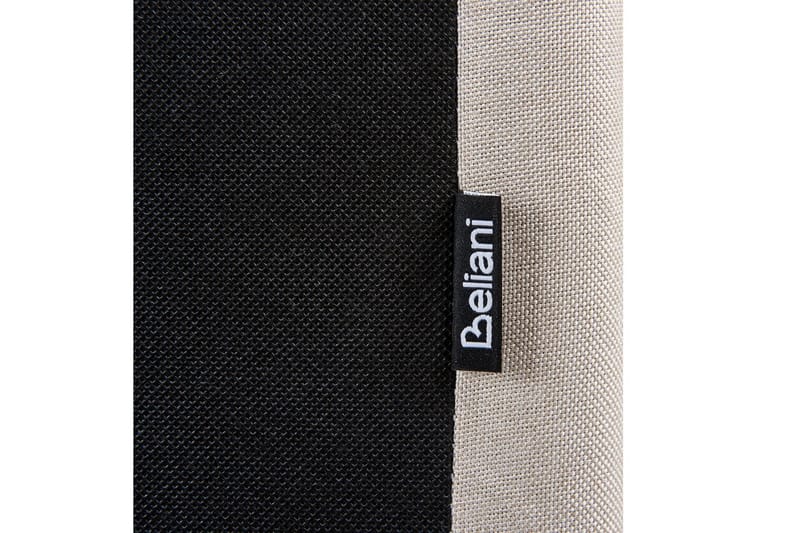Seng med lamelramme Albi - Beige, sort/Polyester, 140x200 cm - Møbler - Senge - Sengeramme & sengestel