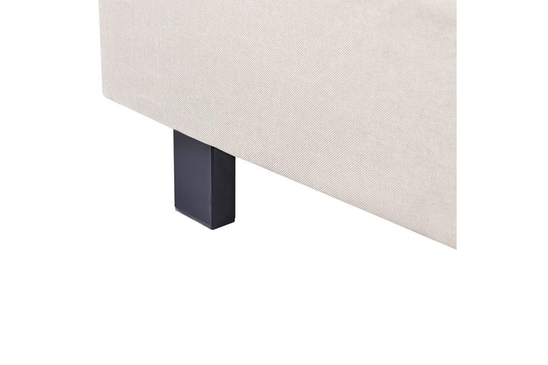 Seng med lamelramme Albi - Beige, sort/Polyester, 140x200 cm - Møbler - Senge - Sengeramme & sengestel
